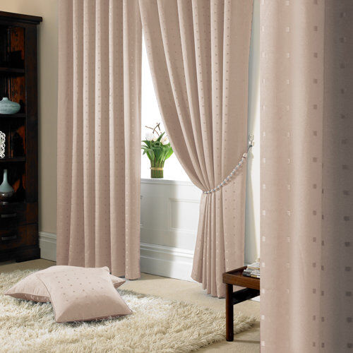 Three Posts Bersum Pencil Pleat Curtains Three Posts Colour: Latte, Panel Size: 167 W x 228 D cm  - Size: 167 W x 182 D cm Three Posts Bersum Pencil Pleat Curtains Three Posts Colour: Latte, Panel Size: 167 W x 228 D cm  - Size: 167 W x 182 D cm