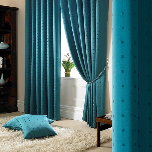 Three Posts Bersum Pencil Pleat Curtains Three Posts Colour: Teal, Panel Size: 228 W x 182 D cm  - Size: 228 W x 274 D cm Three Posts Bersum Pencil Pleat Curtains Three Posts Colour: Teal, Panel Size: 228 W x 182 D cm  - Size: 228 W x 274 D cm
