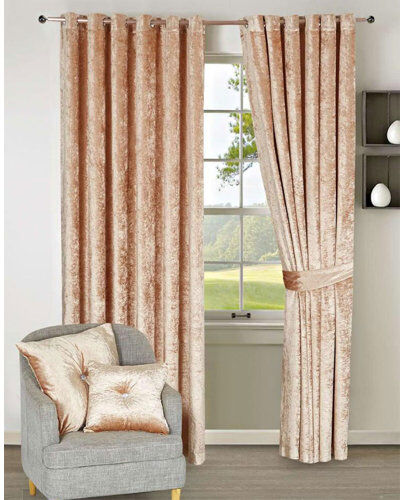 Mercer41 Roy Santiago Ringtop Eyelet Room Darkening Thermal Curtains Mercer41 Panel Size: 228 W x 137 D cm  - Size: 183cm H X 228cm W X 2cm D