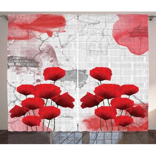 East Urban Home Mohn Poppy Pinch Pleat Room Darkening Curtains East Urban Home Dimensions per curtain: 140 W x 260 D cm East Urban Home Mohn Poppy Pinch Pleat Room Darkening Curtains East Urban Home Dimensions per curtain: 140 W x 260 D cm