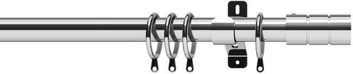 Symple Stuff Curtain Metal Pole and Hardware Set Symple Stuff Size: 180cm, Diameter: 2.8cm, Finish: Chrome  - Size: 2cm H X 360cm W Symple Stuff Curtain Metal Pole and Hardware Set Symple Stuff Size: 180cm, Diameter: 2.8cm, Finish: Chrome  - Size: 2cm H X 360cm W