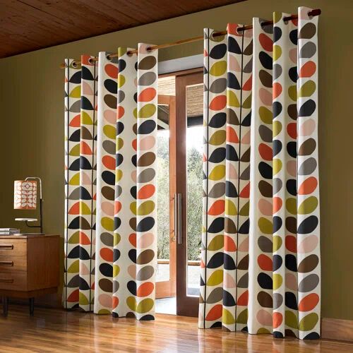 Orla Kiely Multi Stem Eyelet Room Darkening Curtains Orla Kiely Panel Size: 168 W x 229 D cm  - Size: 61cm H x 30cm W x 30cm D