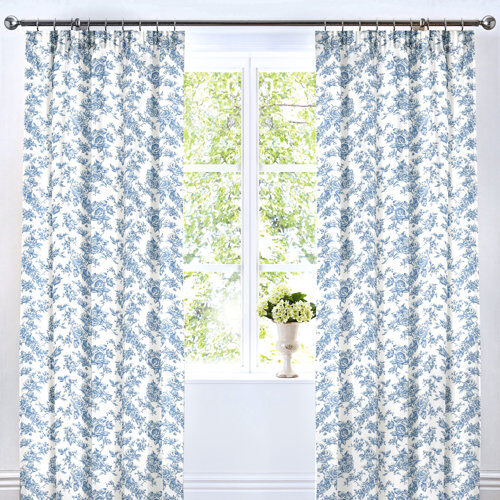 Lily Manor Dehon Pencil Pleat Room Darkening Thermal Curtains Lily Manor Colour: Blue Large Lily Manor Dehon Pencil Pleat Room Darkening Thermal Curtains Lily Manor Colour: Blue Large