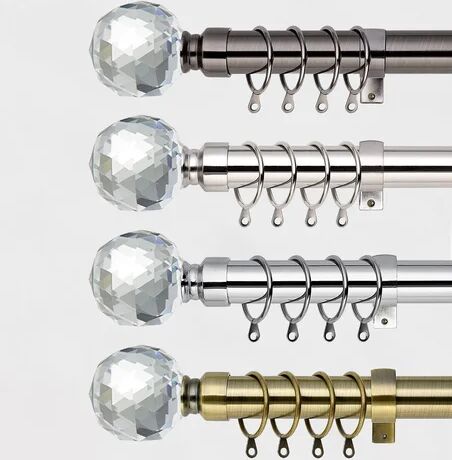 Rosdorf Park PeoPles Curtain Single Pole Rosdorf Park Finish: Nickel Black, Size: 5cm H x 210cm W x 3cm D  - Size: Rectangle 200 x 300cm Rosdorf Park PeoPles Curtain Single Pole Rosdorf Park Finish: Nickel Black, Size: 5cm H x 210cm W x 3cm D  - Size: Rectangle 200 x 300cm