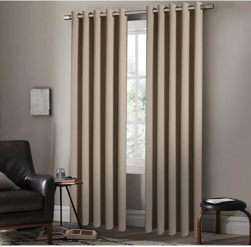 17 Stories Anzor Blackout Thermal Curtain Set 17 Stories Panel Size: Width 168 x Drop 137cm, Colour: Beige  - Size: Width 168 x Drop 183cm