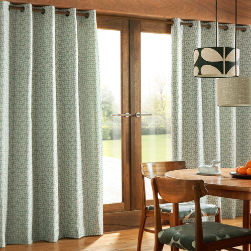 Orla Kiely Acorn Cup Eyelet Room Darkening Curtains Orla Kiely Colour: Mid Powder Blue, Panel Size: 168 W x 229 D cm  - Size: 117 W x 183 D cm Orla Kiely Acorn Cup Eyelet Room Darkening Curtains Orla Kiely Colour: Mid Powder Blue, Panel Size: 168 W x 229 D cm  - Size: 117 W x 183 D cm