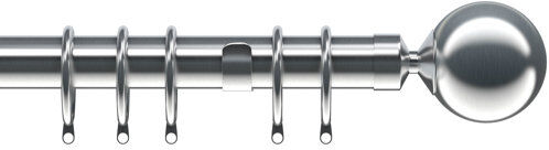 Symple Stuff Nikola Curtain Pole Set Symple Stuff Size: 6.5cm H x 250cm W x 10cm D, Finish: Satin Silver  - Size: Mini Symple Stuff Nikola Curtain Pole Set Symple Stuff Size: 6.5cm H x 250cm W x 10cm D, Finish: Satin Silver  - Size: Mini