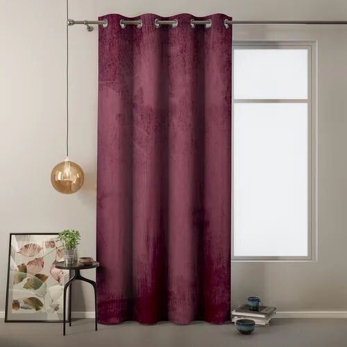 Canora Grey Carnell Eyelet Blackout Curtain Canora Grey Colour: Bordeaux, Panel Size: 140 W x 245 D cm  - Size: 140 W x 270 D cm