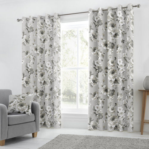 Brambly Cottage Parthenia Eyelet Room Darkening Curtains Brambly Cottage Colour: Grey, Panel Size: 229 W x 229 D cm  - Size: 229 W x 229 D cm Brambly Cottage Parthenia Eyelet Room Darkening Curtains Brambly Cottage Colour: Grey, Panel Size: 229 W x 229 D cm  - Size: 229 W x 229 D cm