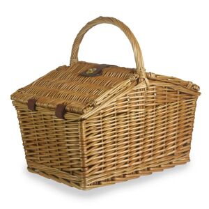 Union Rustic Slope-Sided Picnic Hamper Basket brown 22.0 H x 40.0 W x 29.0 D cm