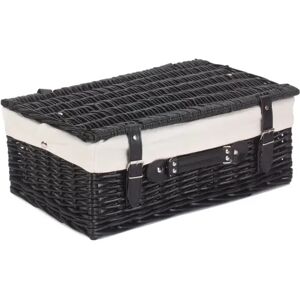 17 Stories Wicker Hamper Basket with Lining gray 19cm H x 46cm W x 30.5cm D