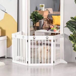 Archie & Oscar Bryson Free Standing Pet Gate brown/gray/white 61.0 H x 204.0 W x 30.0 D cm