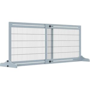 Archie & Oscar Mclaughlin Free Standing Pet Gate blue/brown 69.0 H x 104.0 W x 36.0 D cm