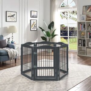 Archie & Oscar Free Standing Pet Gate gray 80.0 H x 335.0 W cm