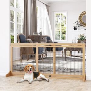 Archie & Oscar Free Standing Pet Gate brown 69.0 H x 183.0 W x 36.0 D cm