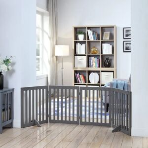 Blue Elephant Huxley Free Standing Pet Gate gray 60.96cm H x 203.2cm W x 1.8cm D