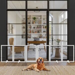 Archie & Oscar Free Standing Pet Gate gray/blue 80.0 H x 335.0 W cm