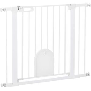 PawHut Pressure Mounted Pet Gate White 76cm H X 75cm W X 2cm D