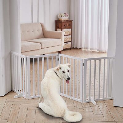 Archie & Oscar Liza 183.5cm Wide Free Standing Pet Gate White 60.5cm H X 183.5cm W X 1.8cm D Archie & Oscar Liza 183.5cm Wide Free Standing Pet Gate White 60.5cm H X 183.5cm W X 1.8cm D