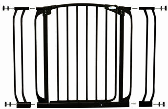 HoneyBee Nursery Swing Close Security Gate with Extensions HoneyBee Nursery Colour: Black  - Size: Medium HoneyBee Nursery Swing Close Security Gate with Extensions HoneyBee Nursery Colour: Black  - Size: Medium