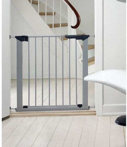 Symple Stuff No Screw Stair Safety Gate Symple Stuff Colour: Silver, Size: 112cm H - 119.3cm W  - Size: 104 cm H x 101.9cm W Symple Stuff No Screw Stair Safety Gate Symple Stuff Colour: Silver, Size: 112cm H - 119.3cm W  - Size: 104 cm H x 101.9cm W