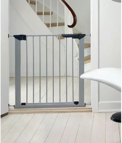 Symple Stuff No Screw Stair Safety Gate Symple Stuff Colour: Silver, Size: 79.6cm - 86.5cm  - Size: 69cm x 214cm Symple Stuff No Screw Stair Safety Gate Symple Stuff Colour: Silver, Size: 79.6cm - 86.5cm  - Size: 69cm x 214cm