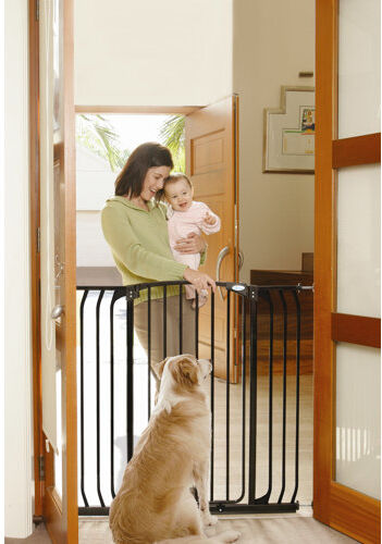 HoneyBee Nursery Extra-Tall Auto Close Hallway Security Gate with Extensions HoneyBee Nursery  - Size: 75cm H X 71cm -82cm W X 2cm D HoneyBee Nursery Extra-Tall Auto Close Hallway Security Gate with Extensions HoneyBee Nursery  - Size: 75cm H X 71cm -82cm W X 2cm D