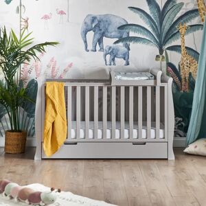 Obaby Stamford Classic Cot Bed gray/white 90.7 H x 155.0 W cm
