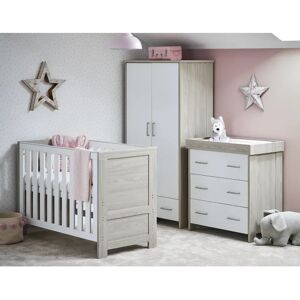 Obaby Mini Cot 3-Piece Nursery Furniture Set gray 92.0 H x 67.0 W x 124.5 D cm