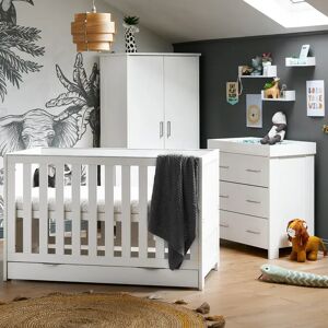 Obaby Cot Bed 3 -Piece Nursery Furniture Set brown/gray/indigo/white 150.5 H x 87.5 W x 20.5 D cm