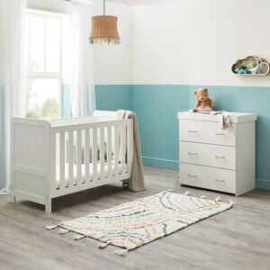 BabyMore Caro Mini 2-Piece Nursery Furniture Set white 84.0 H x 66.0 W x 125.0 D cm