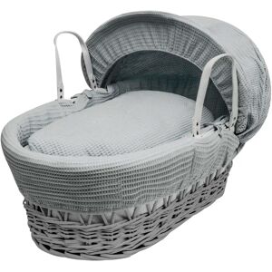 Kinder Valley Waffle Wicker Moses Basket with Bedding 50.0 H x 46.0 W x 83.0 D cm