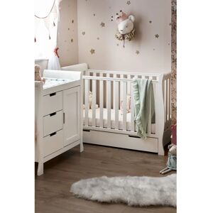 Obaby Stamford Mini Cot 2-Piece Nursery Furniture Set gray/white