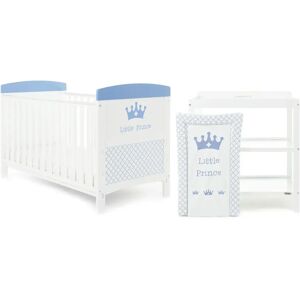 Obaby Grace Little Prince Cot Bed 2-Piece Nursery Furniture Set brown/gray