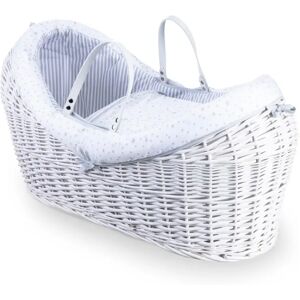 Clair De Lune Moses Basket with Bedding gray 45.0 H x 29.0 W x 76.0 D cm