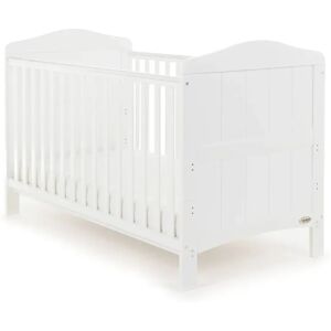 Obaby Whitby Cot Bed with Mattress white 93.0 H x 144.0 W cm