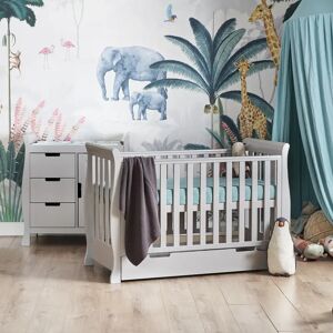 Obaby Stamford Mini Cot 2-Piece Nursery Furniture Set gray