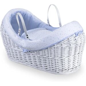 Clair De Lune Moses Basket with Bedding blue 45.0 H x 29.0 W x 76.0 D cm