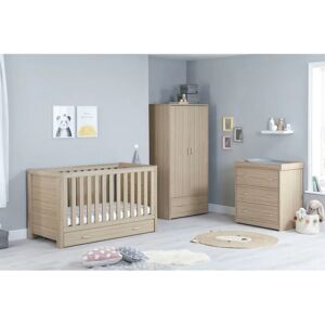 BabyMore Luno 3 Piece Room Set with Drawer brown