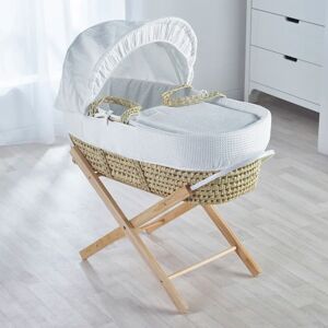 Kinder Valley Waffle on Palm Moses Basket white 44.0 H x 24.0 W x 84.0 D cm