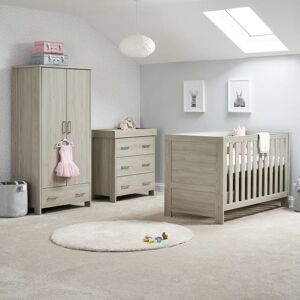 Obaby Nika Cot Bed 3-Piece Nursery Furniture Set brown