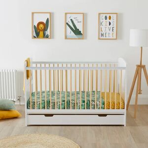 Ickle Bubba Coleby Classic Cot Bed with Mattress white 95.0 H x 75.0 W x 144.0 D cm