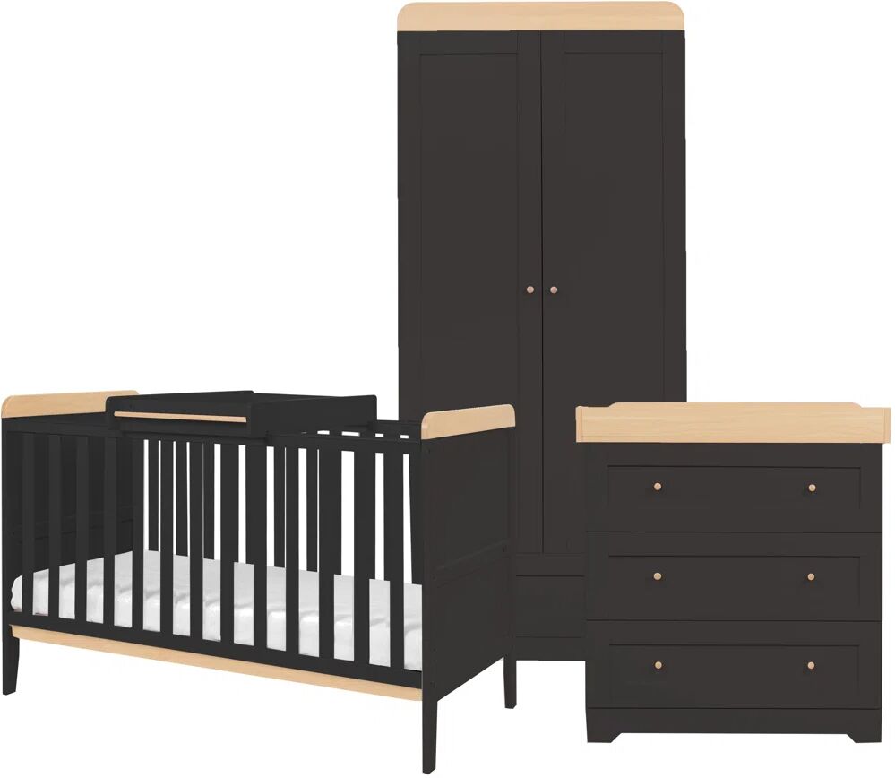 Tutti Bambini Rio 3-Piece Nursery Furniture Set black/brown 95.0 H x 87.1 W x 144.0 D cm