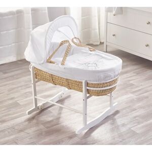 Kinder Valley Teddy Wash Day Palm Moses Basket with Bedding brown 30.0 H x 47.0 W x 86.0 D cm