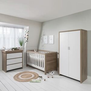 Tutti Bambini Modena Cot Bed 3-Piece Nursery Furniture Set brown