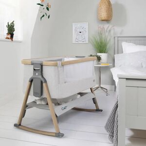 Tutti Bambini Cozee Air Rocking Bedside Crib with Mattress gray/brown