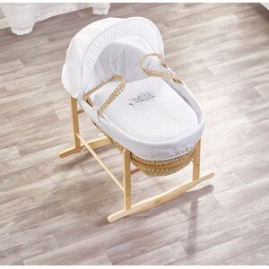 Kinder Valley Palm Moses Basket with Bedding and Stand Brown;White 47cm W X 72cm L Kinder Valley Palm Moses Basket with Bedding and Stand Brown;White 47cm W X 72cm L