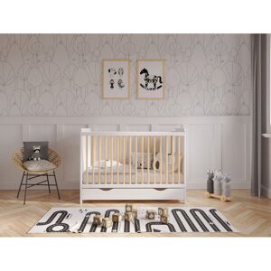 Harriet Bee Ignatius Cot Bed White/Pine Standard Harriet Bee Ignatius Cot Bed White/Pine Standard