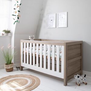 Tutti Bambini Modena Cot Bed - White and Oak - Convertible to Toddler and Sofa Bed - 3 Height Positions Tutti Bambini Modena Cot Bed - White and Oak - Convertible to Toddler and Sofa Bed - 3 Height Positions