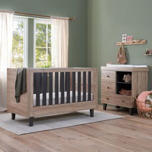 Tutti Bambini Como 2 Piece Nursery Furniture Room Set Distressed Oak/Slate Grey 70 x 140 cm Tutti Bambini Como 2 Piece Nursery Furniture Room Set Distressed Oak/Slate Grey 70 x 140 cm